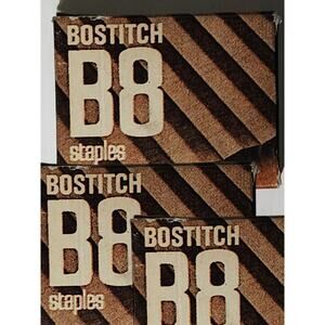 3 Boxes – Bostitch SB8-IM Staples – Chisel Pointed & Crowned  USA Made –1000/Box